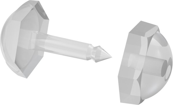 Faltenstecker für Gardinen / Feinstores Kunststoff Glasklar (50 Stück)