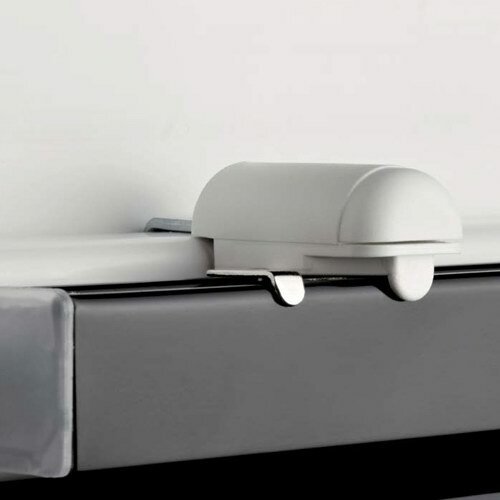 Klemmträger mit Klemmriegel für Jalousien 25x25 mm Weiß (2 Stück)