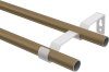 Gardinenstange Metall 16 mm Ø 2-läufig OLYMP - Lorenzo Gold matt / Messing Antik (ohne Ringe) 100 cm