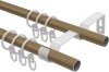 Gardinenstange Metall 16 mm Ø 2-läufig OLYMP - Lorenzo Gold matt / Messing Antik 100 cm