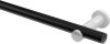 Gardinenstange Metall 20 mm Ø PLATON - Estana Schwarz / Edelstahl-Optik (ohne Ringe) 100 cm