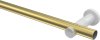 Gardinenstange Metall 20 mm Ø PLATON - Estana Messing-Optik / Weiß (ohne Ringe) 100 cm