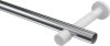 Gardinenstange Metall 20 mm Ø PRESTIGE - Zoena Chrom / Schwarz (ohne Ringe) 100 cm