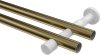 Gardinenstange Metall 20 mm Ø 2-läufig PRESTIGE - Zoena Messing Antik / Weiß (ohne Ringe) 100 cm