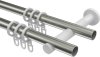 Gardinenstange Edelstahl 20 mm Ø 2-läufig TREND - Sirius 100 cm
