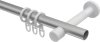 Gardinenstange Metall 20 mm Ø PRESTIGE - Sitra Silbergrau / Weiß 100 cm