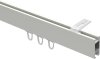Innenlauf Gardinenstange Deckenmontage Aluminium / Metall eckig 14x35 mm SMARTLINE (Universal) - Paxo Weiß / Schwarz 100 cm