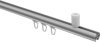 Innenlauf Gardinenstange Aluminium / Metall 20 mm Ø SONIUS - Santo Silbergrau / Edelstahl-Optik 100 cm