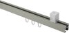 Innenlauf Gardinenstange Deckenmontage Aluminium / Metall eckig 20x20 mm QUADLINE - Cubes Satin-Silber 100 cm