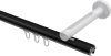Innenlauf Gardinenstange Aluminium / Metall 20 mm Ø SITENO - Santo Schwarz 100 cm