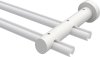 Träger Talent Weiß lackiert 2-läufig 9 und 15 cm für Innenlaufstangen 20 mm Ø 