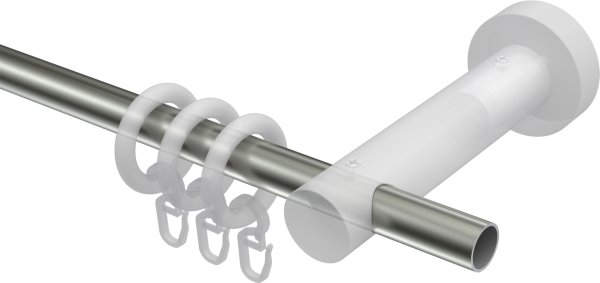 Gardinenstange Edelstahl / Holz Kirschbaum lackiert 16 mm Ø ADRIAN - Franca