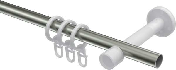 Gardinenstange Edelstahl-Optik 16 mm Ø SINUX - Casa