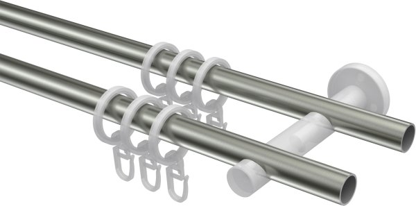 Gardinenstange Edelstahl 16 mm Ø 2-läufig ENORMA - Casa