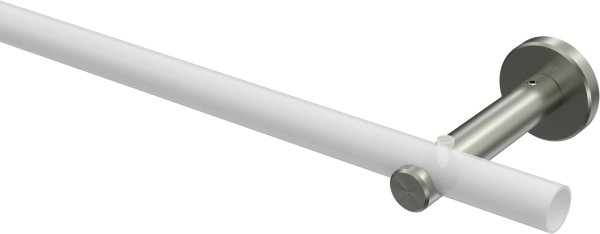 Träger Medium Edelstahl 1-läufig 8 cm für Gardinenstangen 16 mm Ø