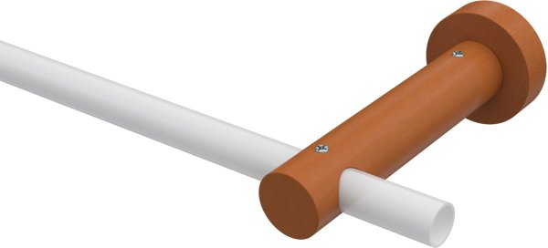 Träger Adrian Kirschbaum lackiert 1-läufig 12 cm für Gardinenstangen 16 mm Ø