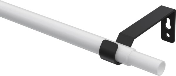 Träger Hera Schwarz 1-läufig 8,5 cm für Gardinenstangen 16 mm Ø