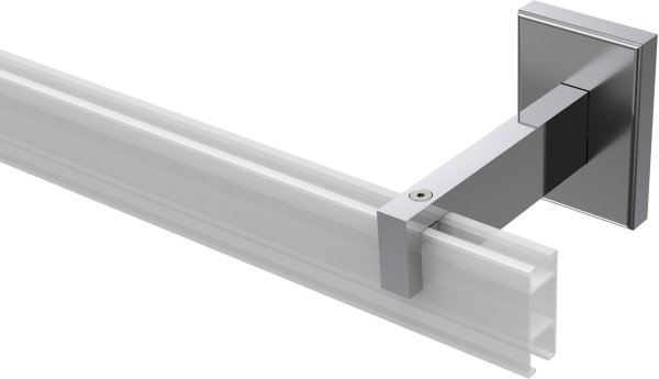 Träger Smartline Chrom 1-läufig 9 cm für Innenlaufstangen 14x35 mm