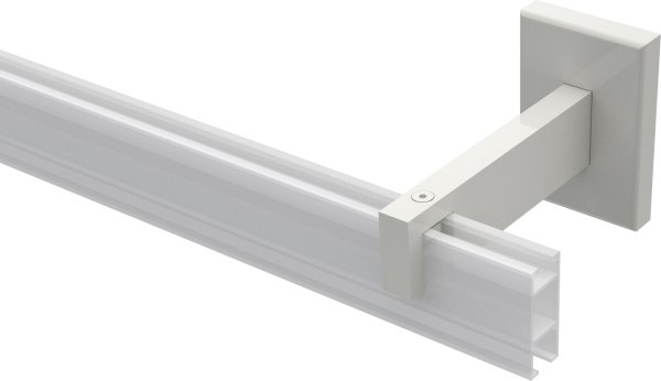 Träger Smartline Weiß 1-läufig 9 cm für Innenlaufstangen 14x35 mm
