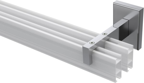 Träger Smartline Chrom 2-läufig 6 und 9 cm für Innenlaufstangen 14x35 mm