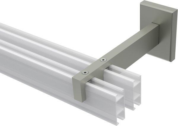 Träger Smartline Edelstahl-Optik 2-läufig 10,5 und 13,5 cm für Innenlaufstangen 14x35 mm