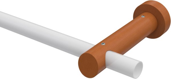 Träger Talena Kirschbaum lackiert 1-läufig 12 cm für Gardinenstangen 20 mm Ø