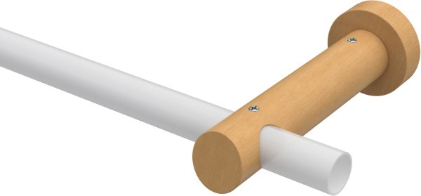 Träger Talena Buche lackiert 1-läufig 12 cm für Gardinenstangen 20 mm Ø