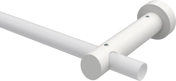 Träger Talena Weiß lackiert 1-läufig 12 cm für Gardinenstangen 20 mm Ø