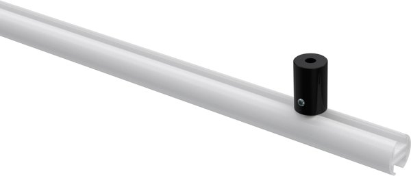 Deckenträger Sonius Schwarz 1-läufig 2,5 cm für Innenlaufstangen 20 mm Ø / 14x35 mm (2 Stück)