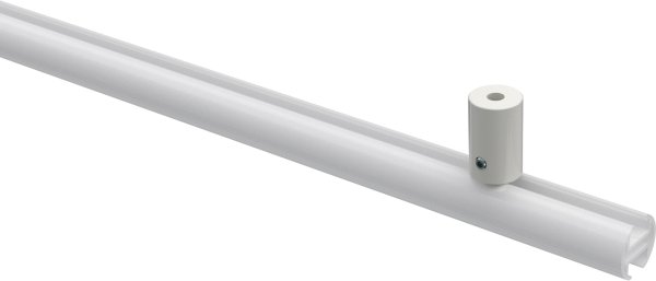 Deckenträger Sonius Weiß 1-läufig 2,5 cm für Innenlaufstangen 20 mm Ø / 14x35 mm (2 Stück)
