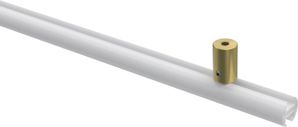 Deckenträger Sonius Messing-Optik 1-läufig 2,5 cm für Innenlaufstangen 20 mm Ø (2 Stück)