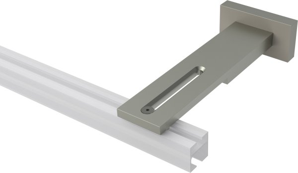 Träger Quadline (Multi) Satin-Silber 1-3-läufig 8 bis 14 cm für Innenlaufstangen 20x20 mm