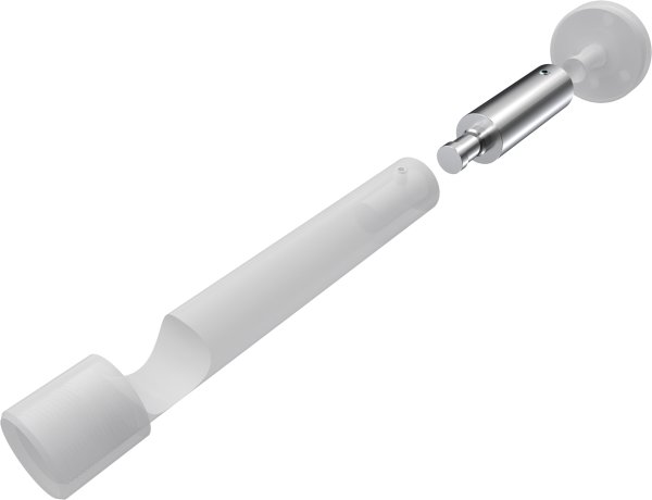 Trägerverlängerung Chrom 5 cm Typ E20 für Gardinenstangen 20 mm Ø