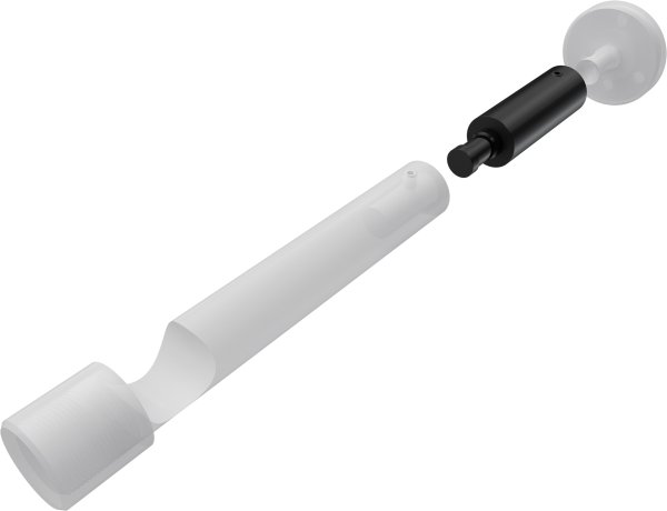 Trägerverlängerung Schwarz 5 cm Typ E20 für Gardinenstangen 20 mm Ø