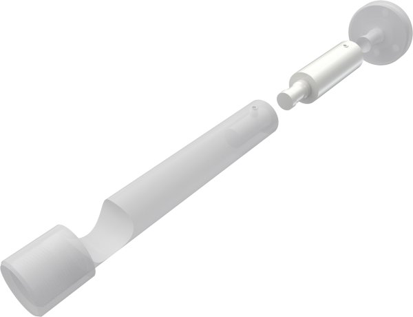 Trägerverlängerung Weiß 5 cm Typ E20 für Gardinenstangen 20 mm Ø