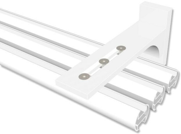 Innenlaufträger Universal Variax Weiß kurz für Gardinenschienen / Innenlaufstangen