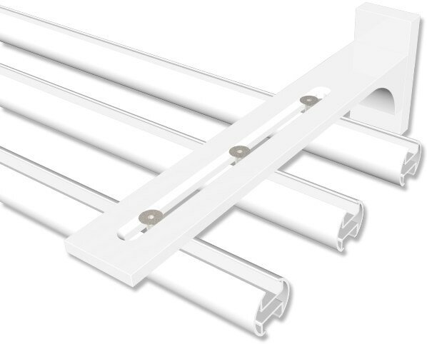 Innenlaufträger Universal Variax Weiß lang für Gardinenschienen / Innenlaufstangen