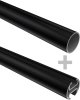 Rundrohr-Innenlauf Gardinenstange Aluminium / Metall 20 mm Ø 2-läufig PRESTIGE - Luino Schwarz 100 cm