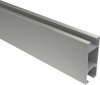 Innenlauf Gardinenstange Deckenmontage Aluminium / Metall eckig 14x35 mm 4-läufig SMARTLINE - Paxo Edelstahl-Optik / Schwarz 100 cm
