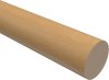 Gardinenstange Holz / Kunststoff 28 mm Ø CLASSIC - Rondo Buche lackiert / Messing-farbig 100 cm