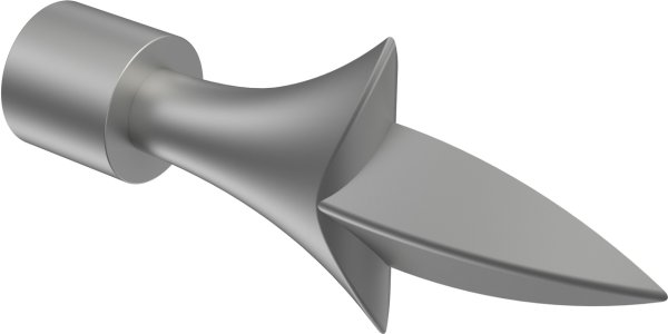 Gardinenstange Metall / Kunststoff 16 mm Ø SIMPA - Lily Silbergrau