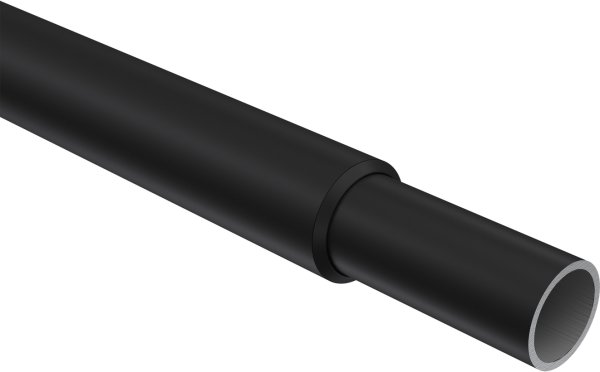 Ausziehbare Gardinenstange Metall / Kunststoff 16/13 mm Ø HERA - Livo Schwarz