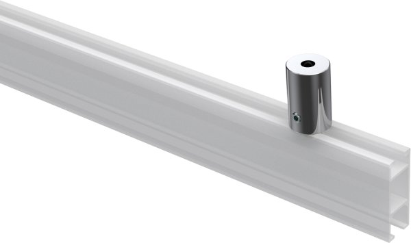 Deckenträger Sonius Chrom 1-läufig 2,5 cm für Innenlaufstangen 20 mm Ø / 14x35 mm (2 Stück)