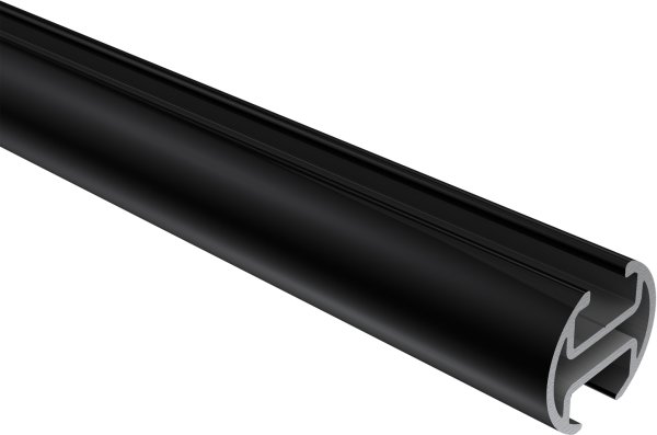 Innenlauf Gardinenstange Aluminium / Metall 20 mm Ø PRESTIGE - Santo Schwarz