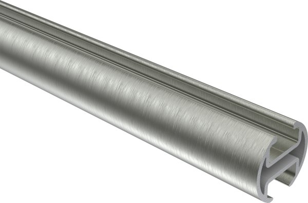 Innenlauf Gardinenstange Edelstahl-Optik 20 mm Ø 2-läufig PLATON - Tanara