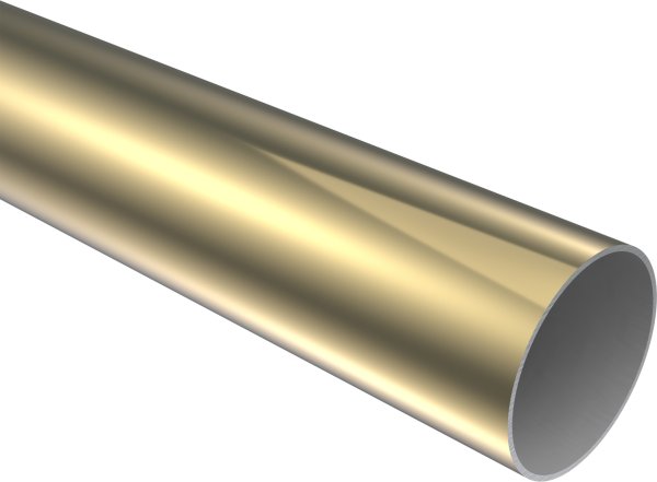 Gardinenstange Metall / Kunststoff 28 mm Ø CLASSIC - Rondo Messing-farbig