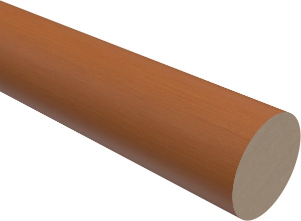 Gardinenstange Holz / Kunststoff 28 mm Ø CLASSIC - Rondo Kirschbaum lackiert / Chrom