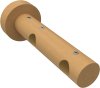 Gardinenstange Edelstahl / Holz Buche lackiert 16 mm Ø 2-läufig ADRIAN - Pin 100 cm