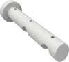 Innenlauf Gardinenstange Aluminium / Holz 20 mm Ø 2-läufig TALENT - Feta Weiß lackiert 100 cm