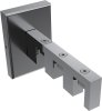 Innenlauf Gardinenstange Aluminium / Metall eckig 14x35 mm 3-läufig SMARTLINE - Conex Weiß / Chrom 100 cm